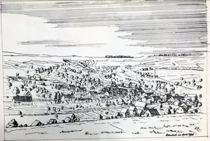 1971 reproduzierte Zeichnung der Ortslage von Franz Dietrich.jpg