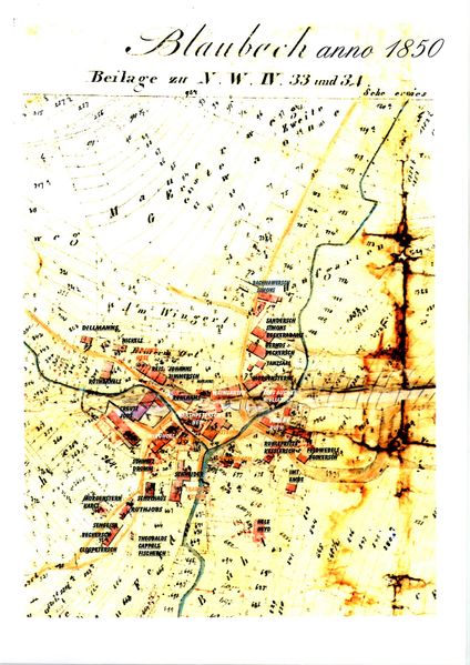 Datei:Karte der Blaubacher Gemarkung 1850.jpg